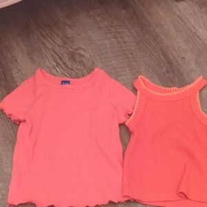 Old Navy Coral Kids Tank Tops